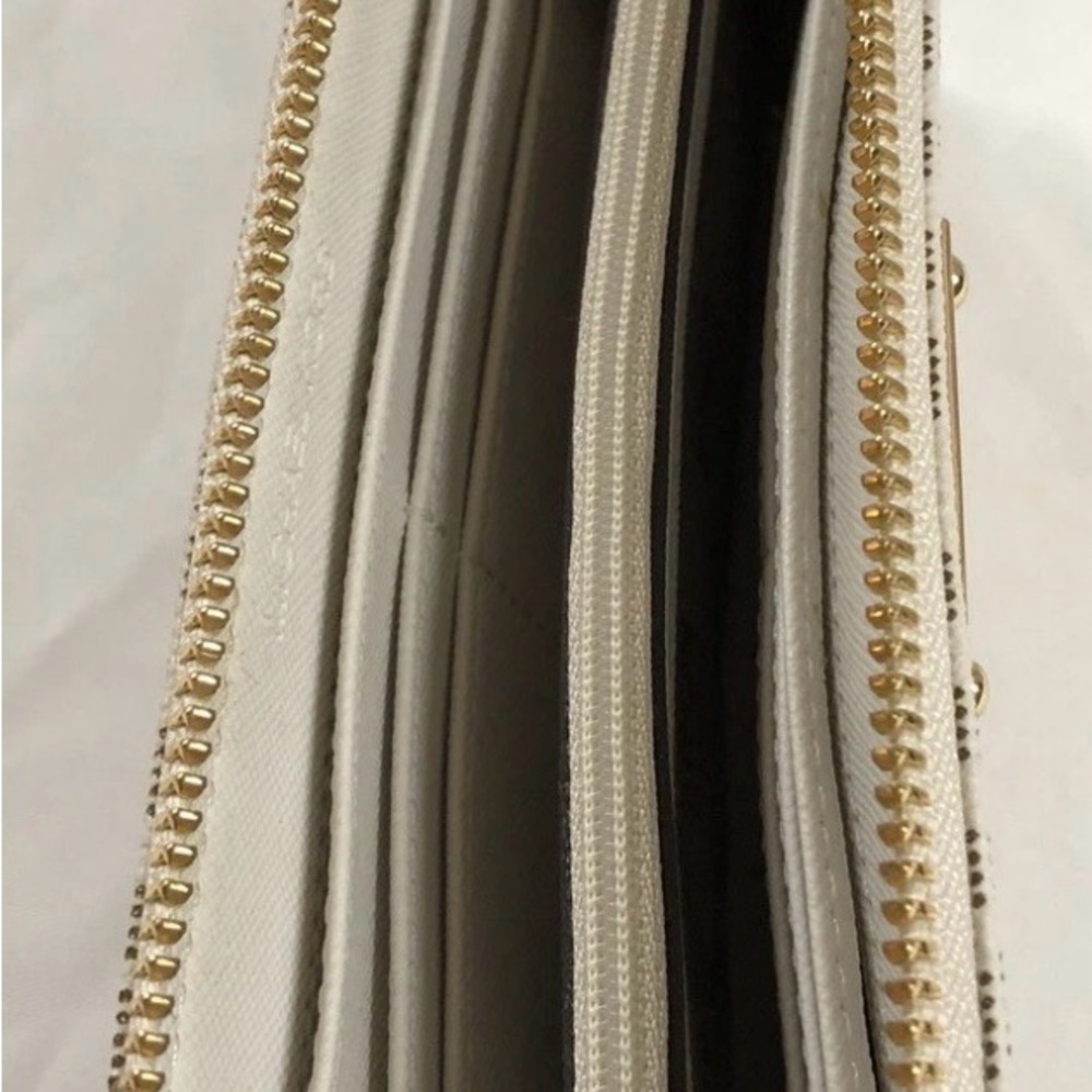 Michael Kors Jet Set Travel Continental Wallet Vanilla signature logo Classic - Picture 15 of 16